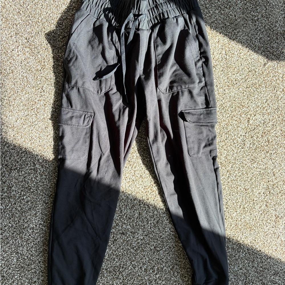 Black Cargo Jogger Pants